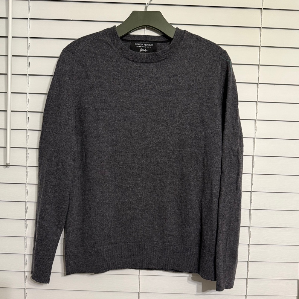 #20) Banana Republic Italian wool charcoal sweater size M